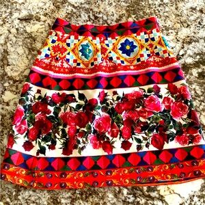 COPY - Dolce and Gabbana floral skirt , colorful perfect for summer size s